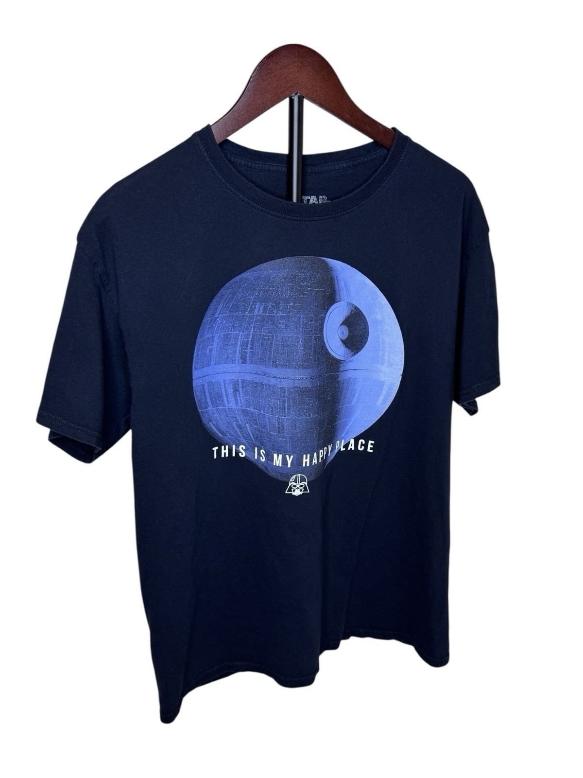 Star Wars Darth Vader Death Star Graphic Tee Shirt Mad Engine Men L Black gallery