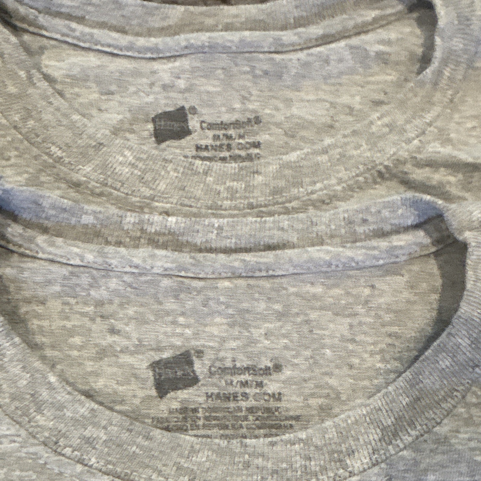 Hanes ComfortSoft Men's Lot of 2 Gray Cotton Crew Neck Tagless T-Shirt XL gallery