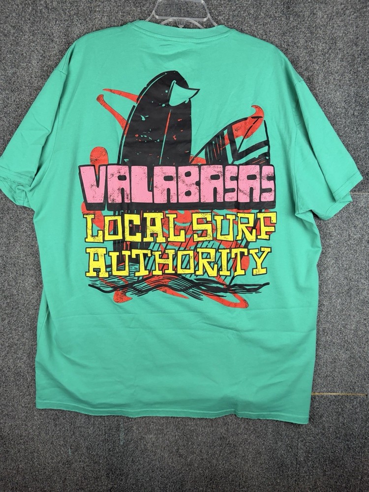 Valabasas Vintage Local Surf Authority Teal Green T-Shirt Men’s 2XL EUC