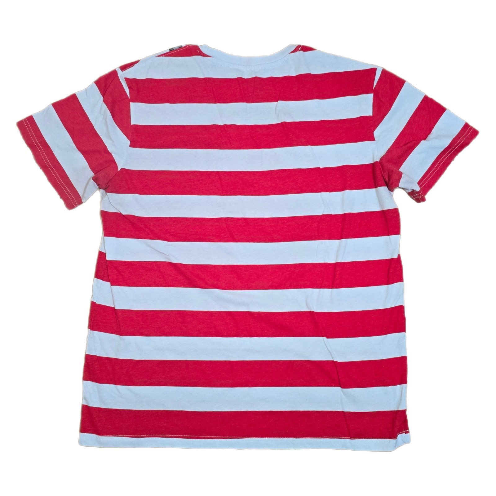 Where's Waldo Costume T-Shirt Men's Size Large EUC Halloween Dress Up Striped gallery