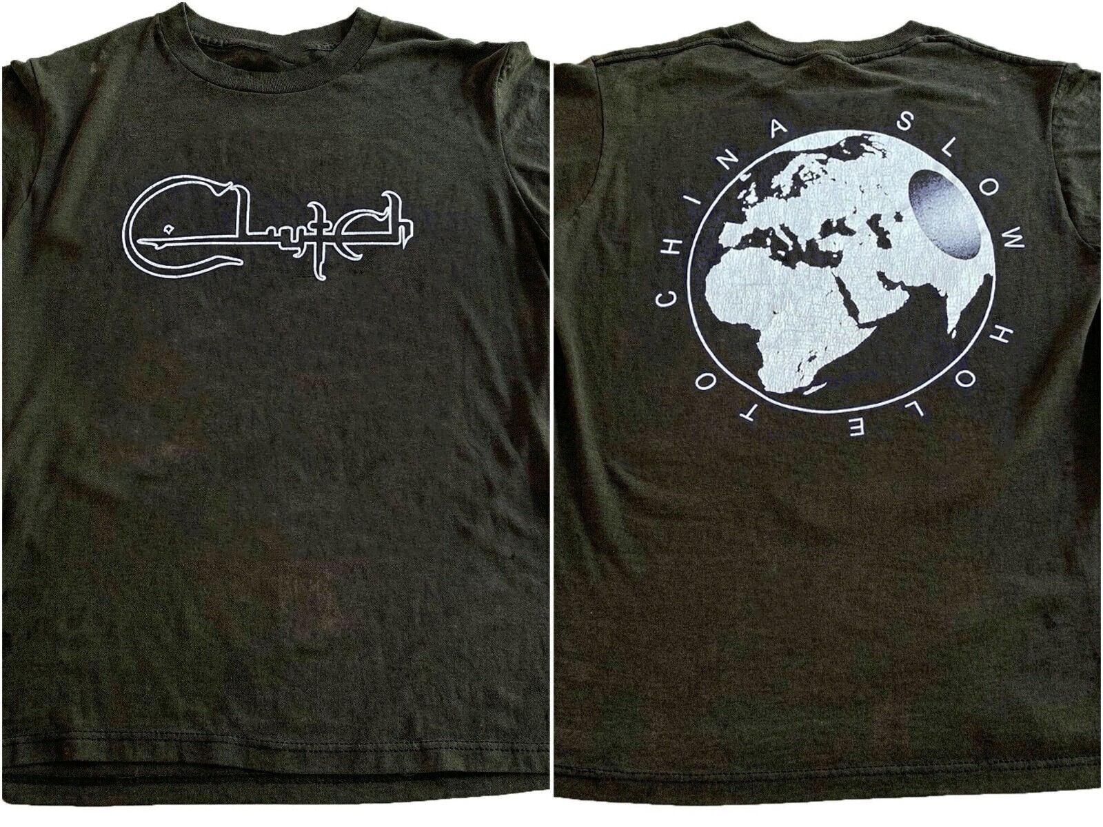 Clutch Band T-Shirt 2003 Slow Hole To China 2 sided Black tee NH20951 gallery
