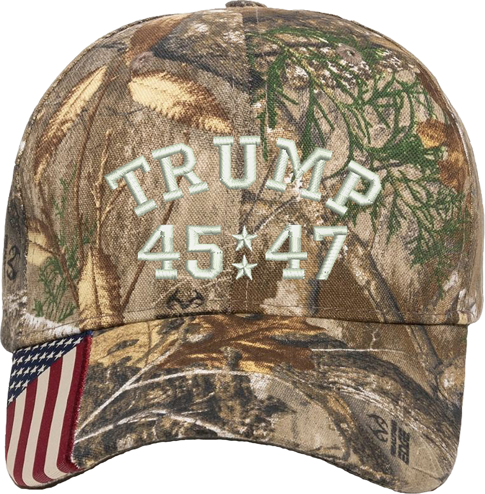 Trump 45/47 Embroidered Camo Structured Adjustable One Size Fits Most Hat gallery