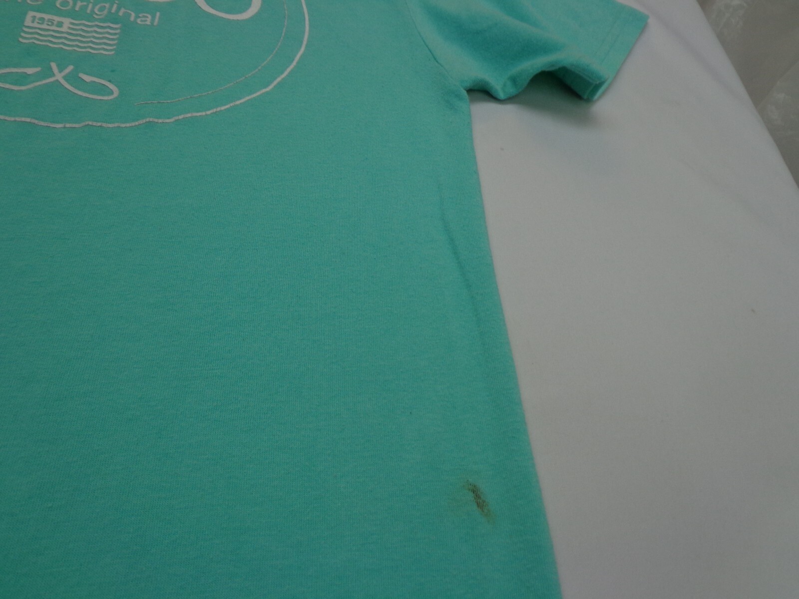 AFTCO Graphic Light Green T Shirt Size Small FLAWS gallery
