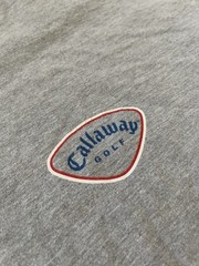 Callaway Golf Men’s Short Sleeve Gray Large Athletic Club Classic VTG Ball Tee