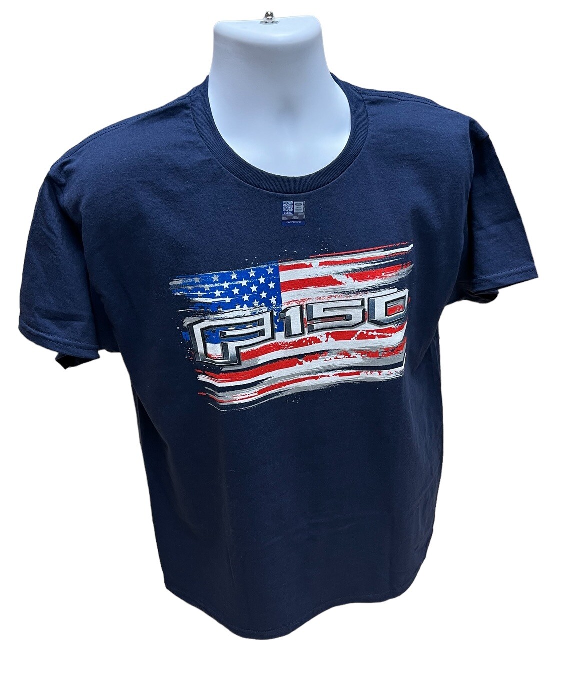 Ford F-150 Navy Blue Distressed American Flag T-Shirt gallery