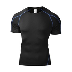 Compression T-Shirt Men’s Short Sleeve Gym Fitness Running Training Sports Top