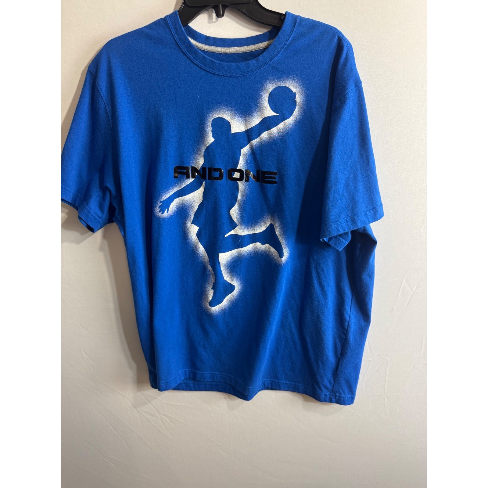 AND1 Mens Royal Blue Graphic Basketball T-Shirt Slam Dunk Streetball Tee gallery