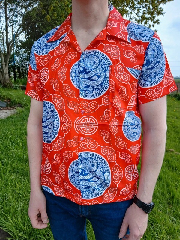 Red Blue Mens T Shirt Lightweight Short Sleeve Summer Holiday Travel Size Large gallery