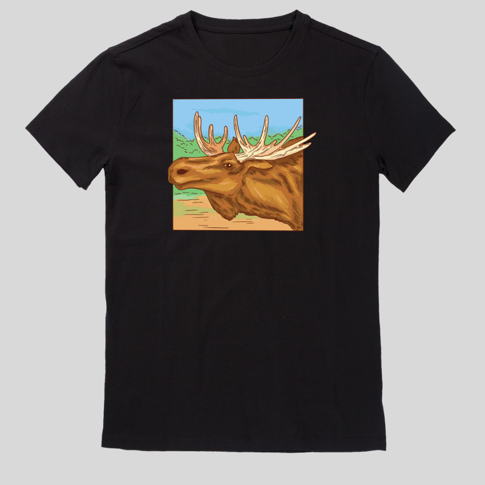 Moose Animal Portrait T Shirt