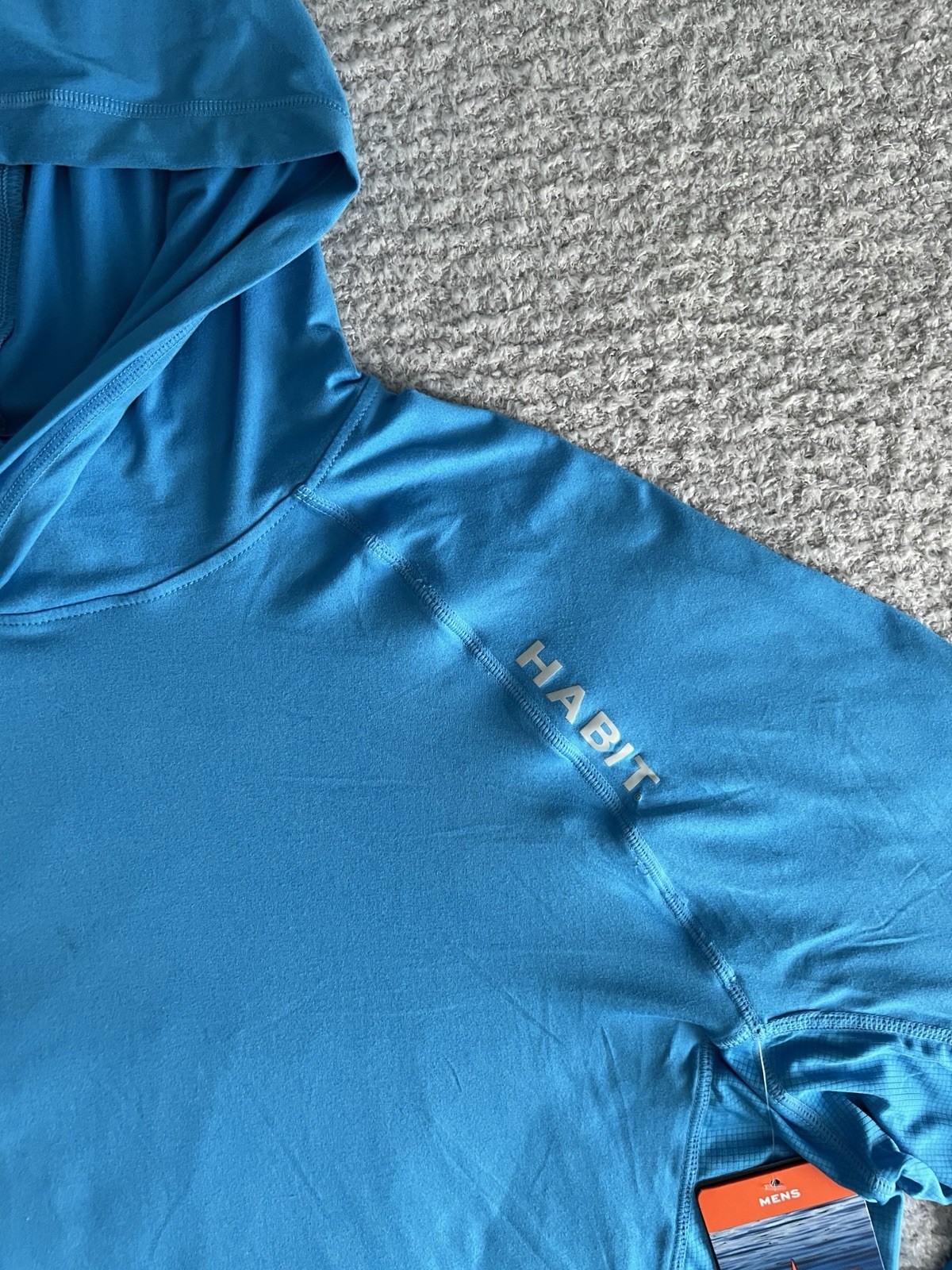 Habit Hooded Shirt Men’s 2XL Blue Hooded Performance Wicking UPF Stretch *Flaw gallery