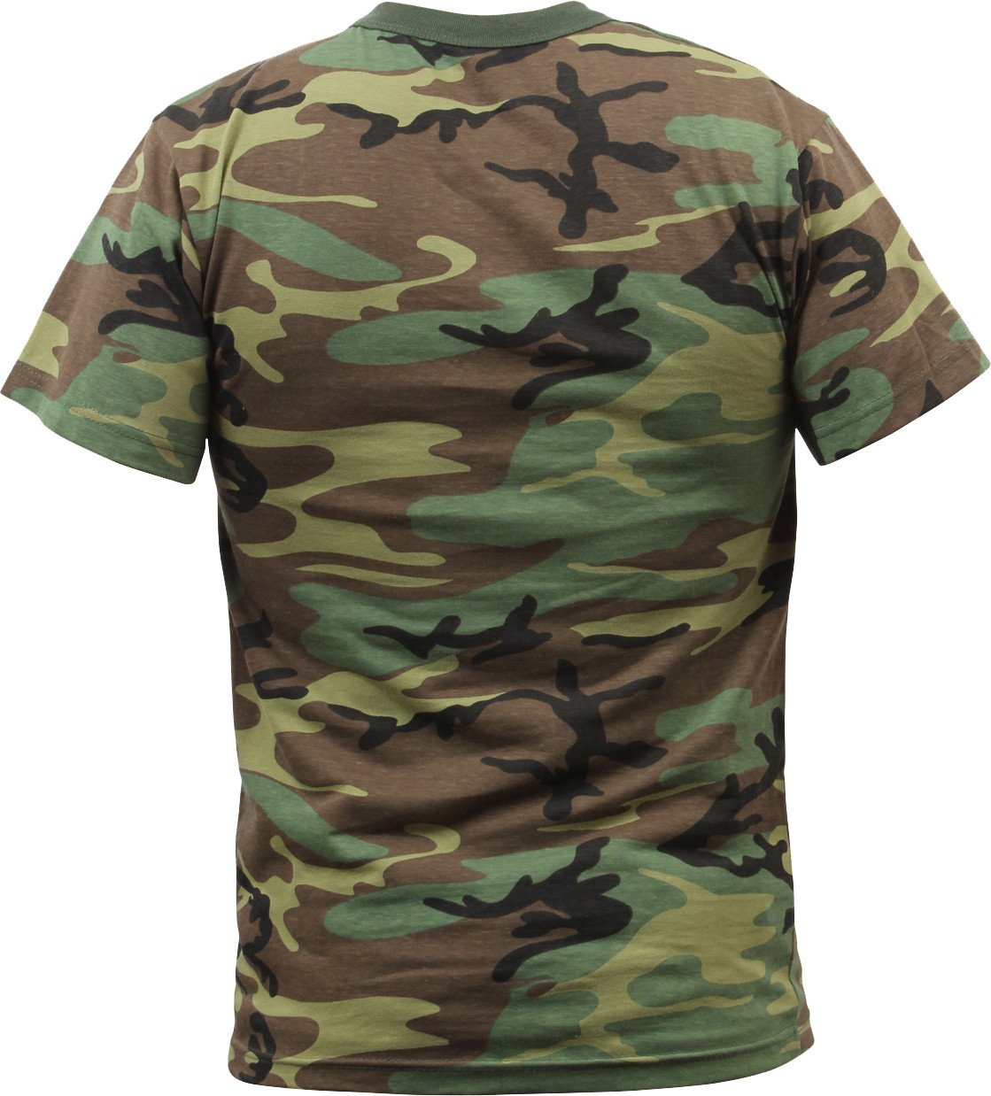 Mens Woodland Camo Tactical T-Shirt Military Army Green Camouflage Short Sleeve gallery