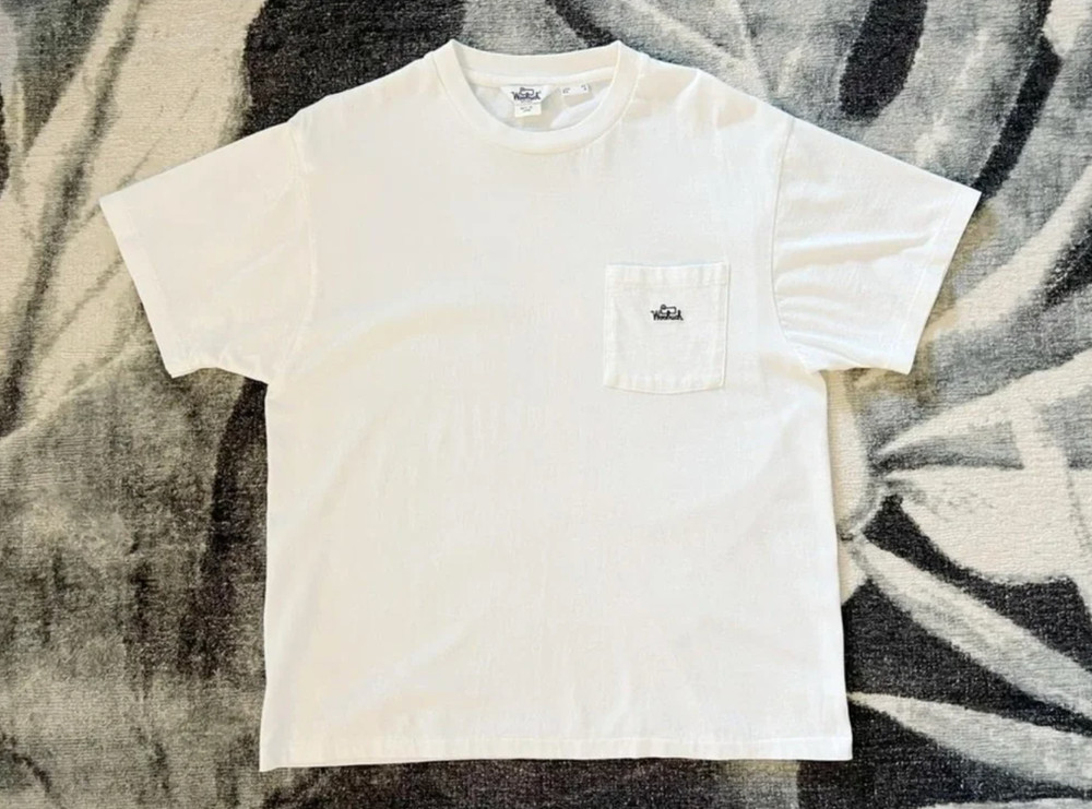 Woolrich Embossed Logo Pocket Tee in bright White