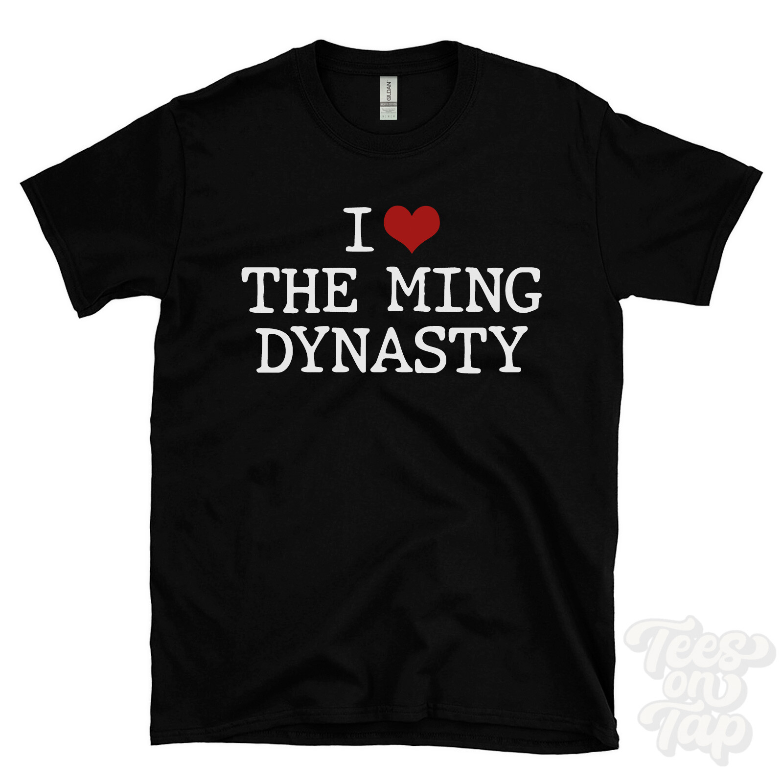 I LOVE THE MING DYNASTY T-SHIRT heart history china emperors great wall imperial