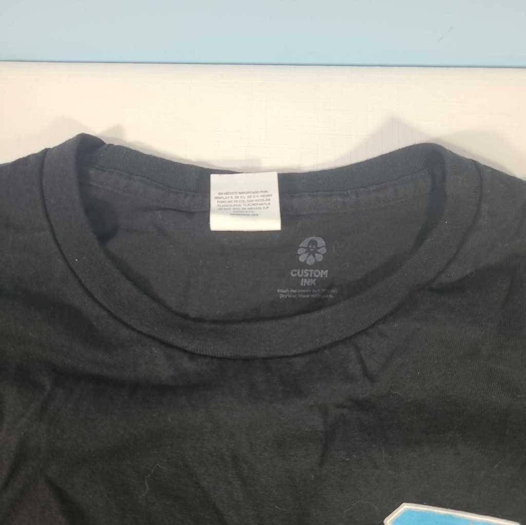 Second To None Hanes Custom Ink Mens Graphic T-Shirt Black 100% Cotton Crew L gallery