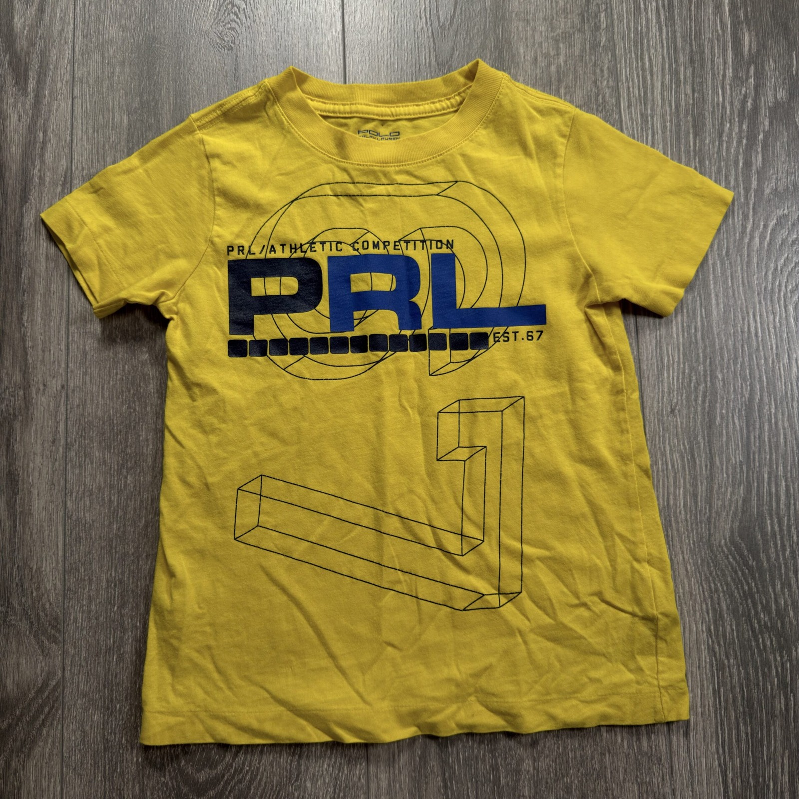 Polo Ralph Lauren Graphic T-shirt Yellow with blue and black graphics 3T gallery