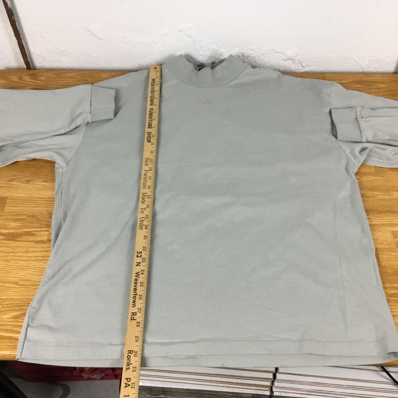 Adidas Basketball Mens Large Gray Mock Neck Long Sleeve Graphic T-Shirt L gallery