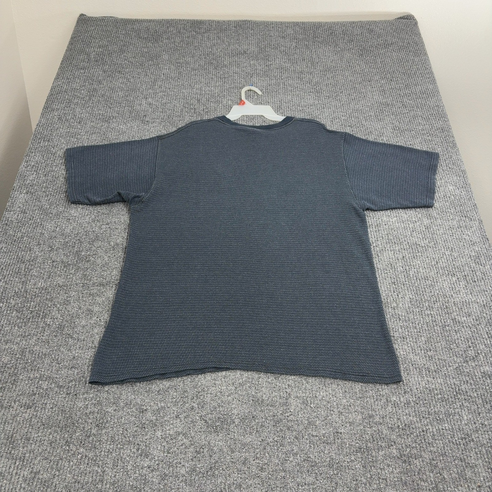 Vintage Starter T Shirt Mens XL Blue Textured Knit Embroidered Logo Sportswear gallery
