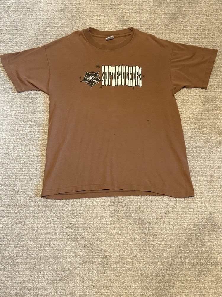 Vintage The Supersuckers 100% Proof Evil Rick Band G Shirt Size Large