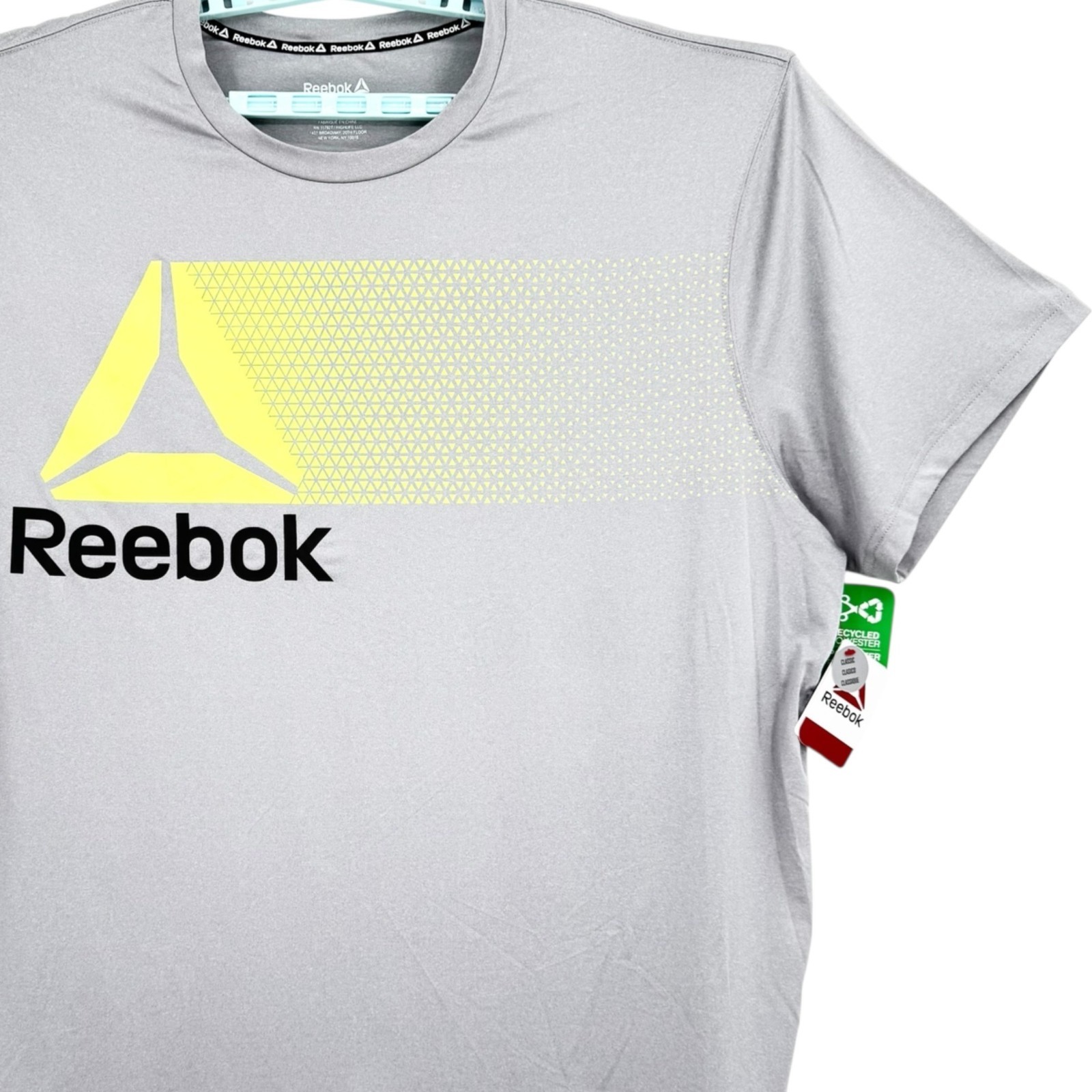Reebok Men's Short Sleeve Sleet Heather Grey Graphic Classic T-Shirt Sz 3XL NWT gallery