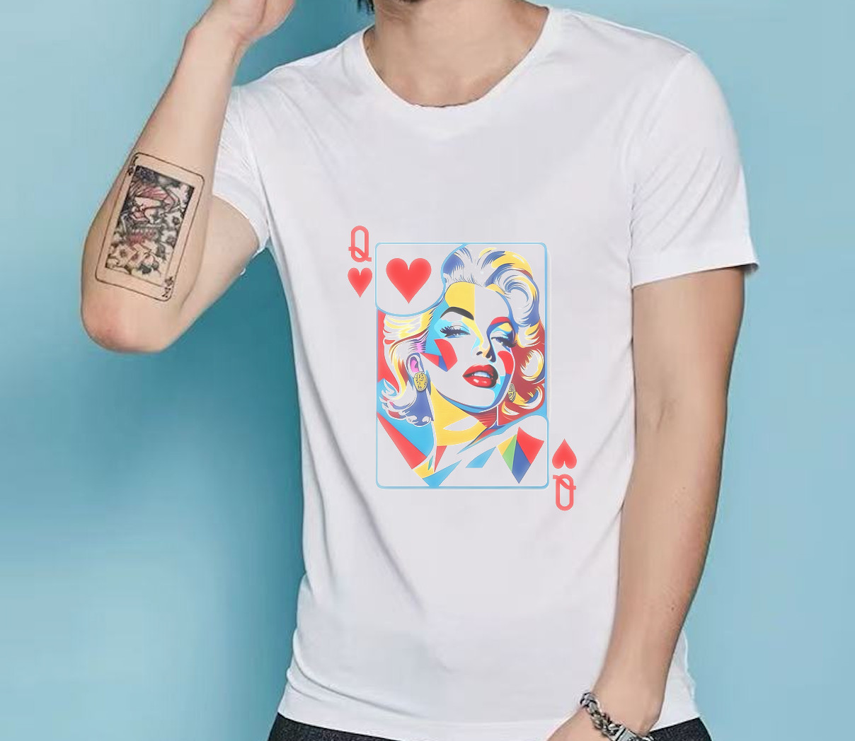 Queen of Hearts Marilyn Monroe T-Shirt - Vibrant Pop Art Unisex Tee gallery