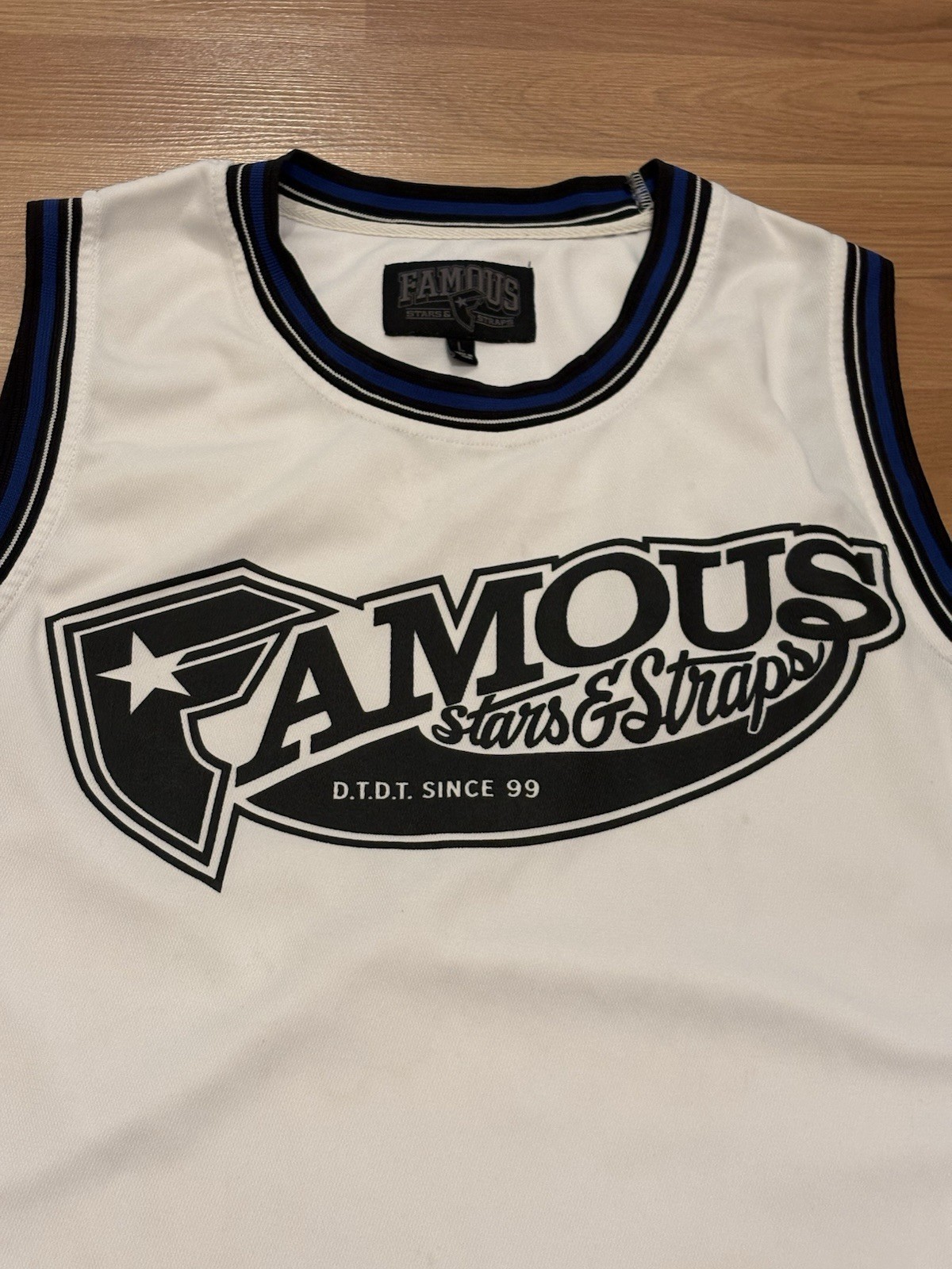 VTG Famous Stars And Straps Jersey Tank Top Size: L Small Stains gallery