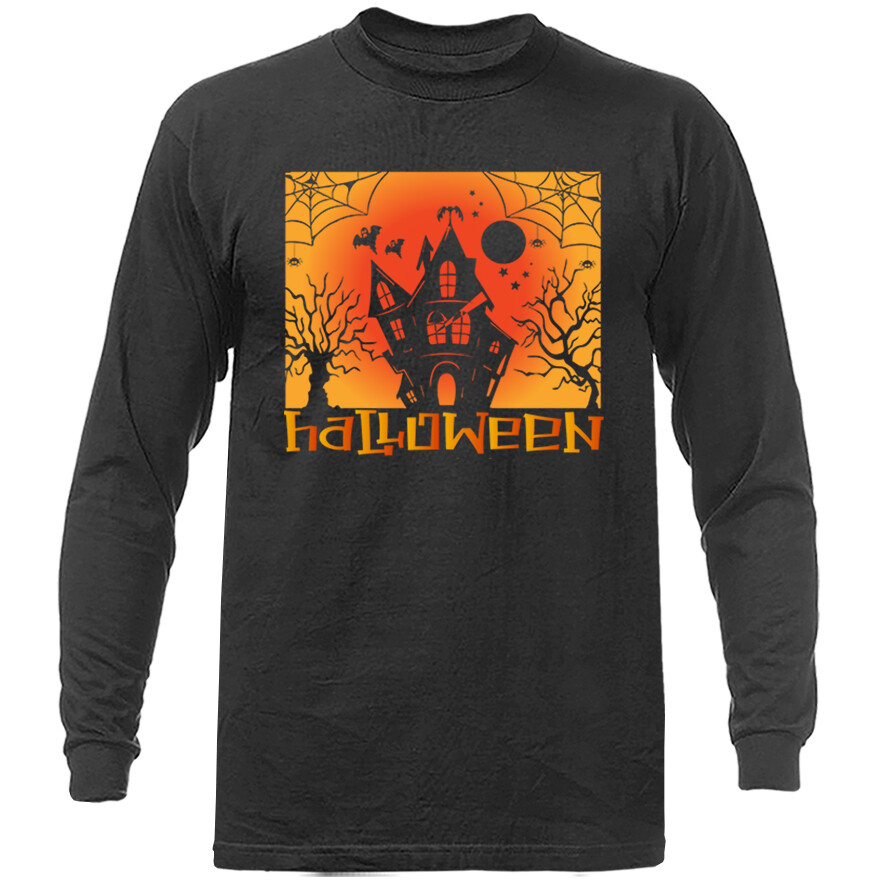 Halloween Costume Spooky Witches Pumpkin Ghost Graphic Long Sleeve