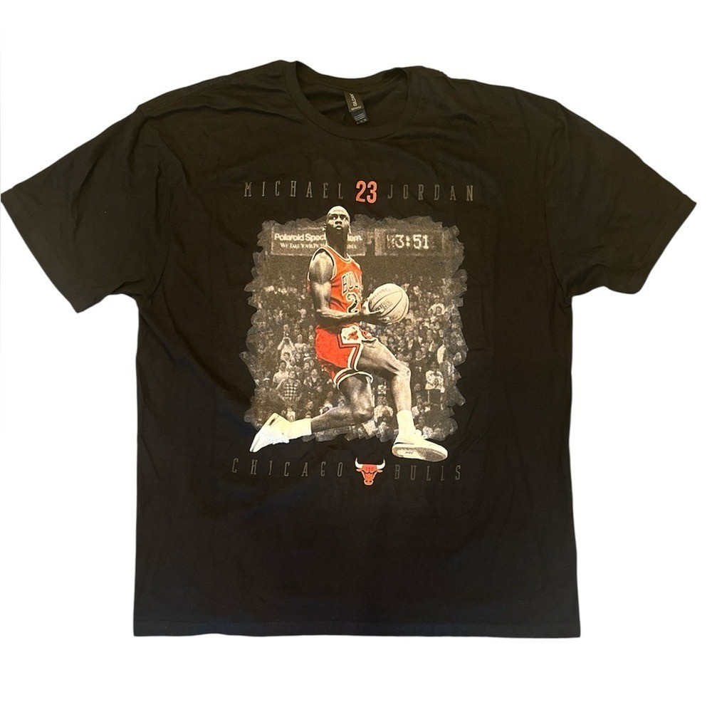 GILDAN, Michael Jordan SoftStyle Shirt, XL, 30in Length, Pit to Pit 23in, Black