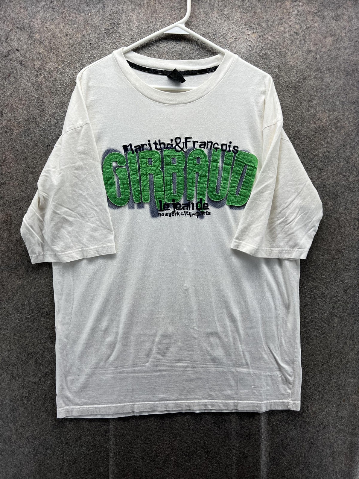 Marithe Francois Girbaud Shirt Mens XL White Big Logo Stitch Tee Streetwear gallery