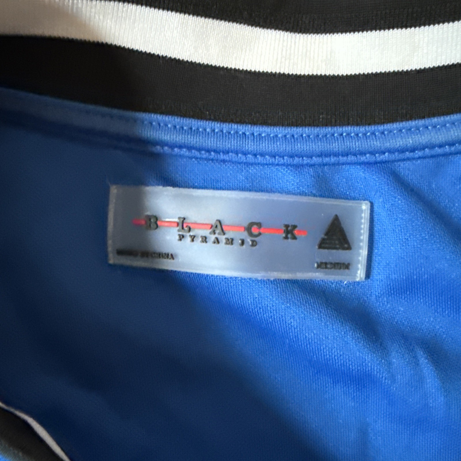 Black Pyramid #23 Blue and Black Jersey Shirt Stitched On Graphics Size Medium gallery