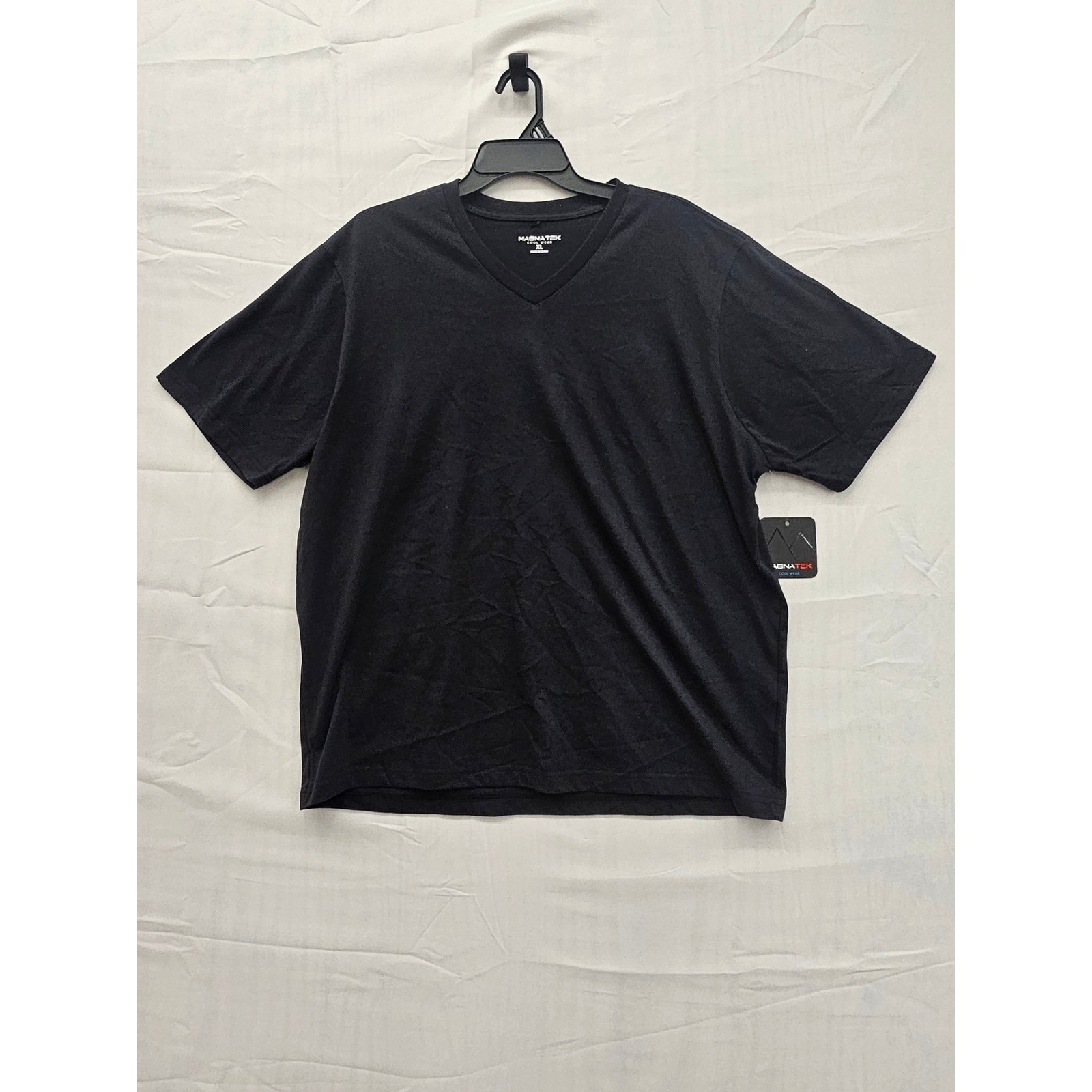 Magnatek Cool Wear Mens V-Neck T-Shirt Black XL MT1002T Cotton Blend gallery