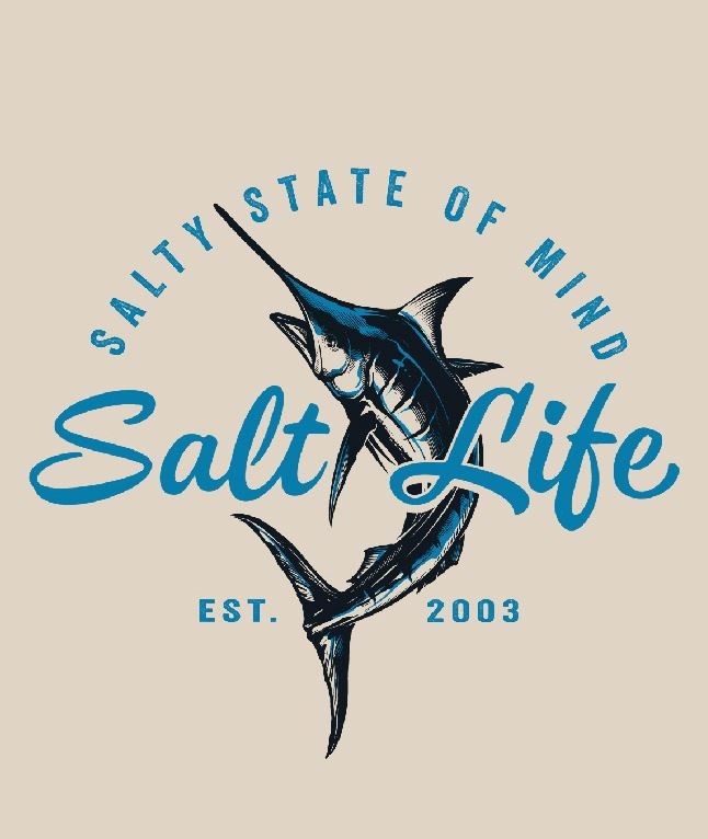 Salt Life Size M Long Sleeve Raglan Hoodie Saltwash Chalk Salty Salt Life NWT gallery