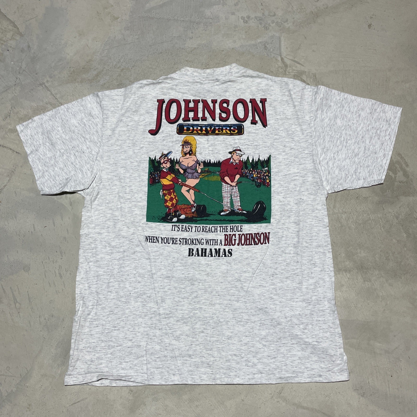 Vintage Big Johnson Drivers Golf Tee Single Stitch 90s T Shirt SZ XL Bahamas gallery