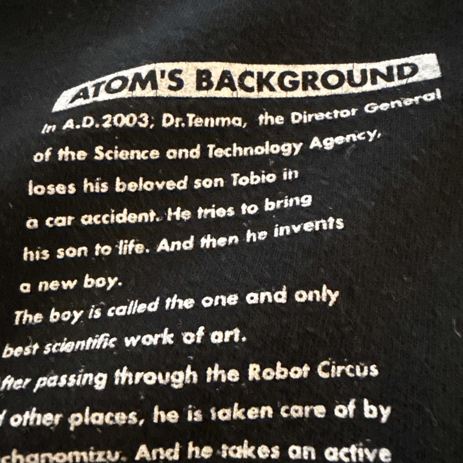 Vintage Tezuka Osamu L Astro Boy Hologram Graphic Tee Shirt Black Mighty Atom gallery