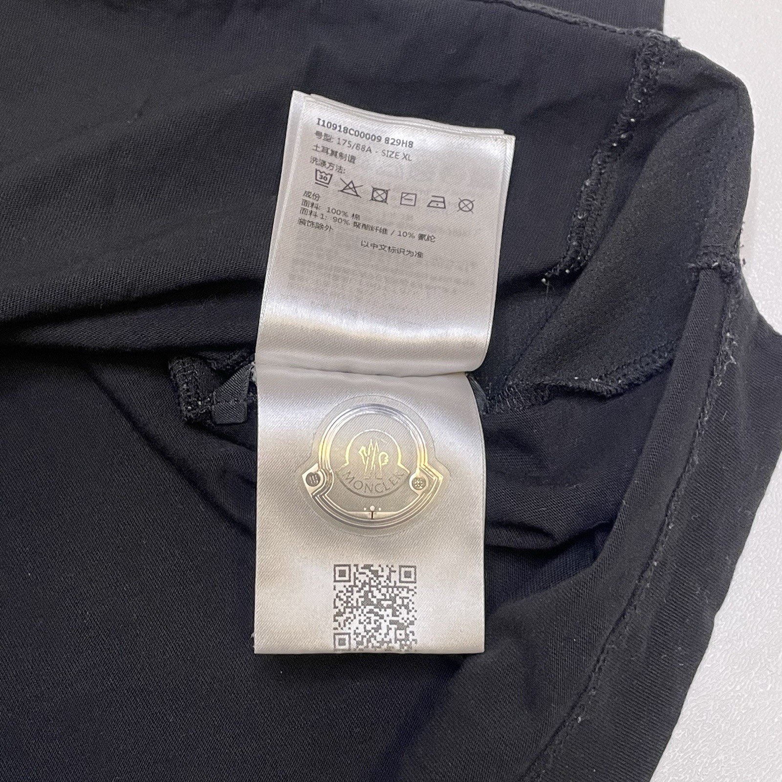 Mens XL MONCLER Maglia Maniche Corte Shirt Black Graphic Logo Cotton $595 Auth. gallery