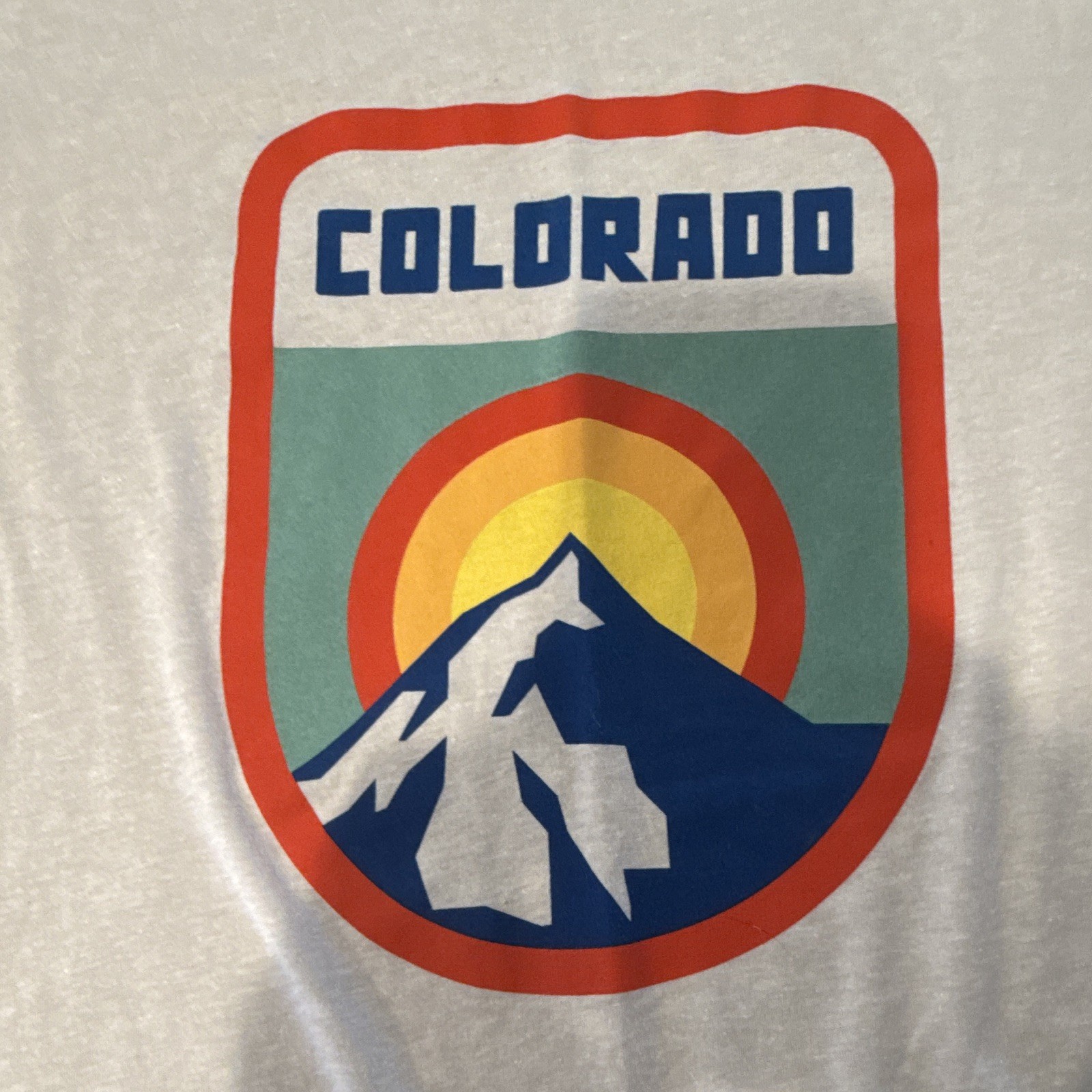 Next Level Apparel Men's White Colorado Graphic Logo Knit Crew Neck T-Shirt S gallery