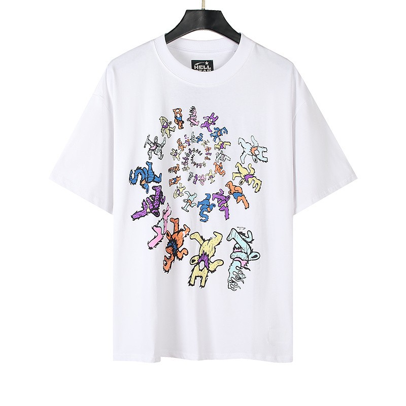 Hellstar Loose Fit High Street Trendy Sports T Shirt for Men and Women gallery
