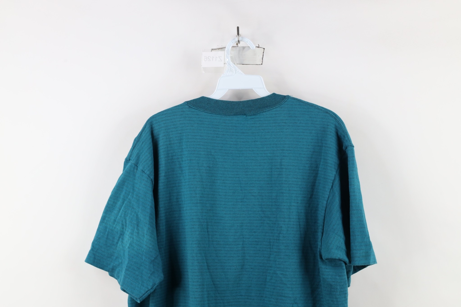 Vintage 90s Streetwear Mens Large Faded Blank Striped Pocket T-Shirt Cotton USA gallery
