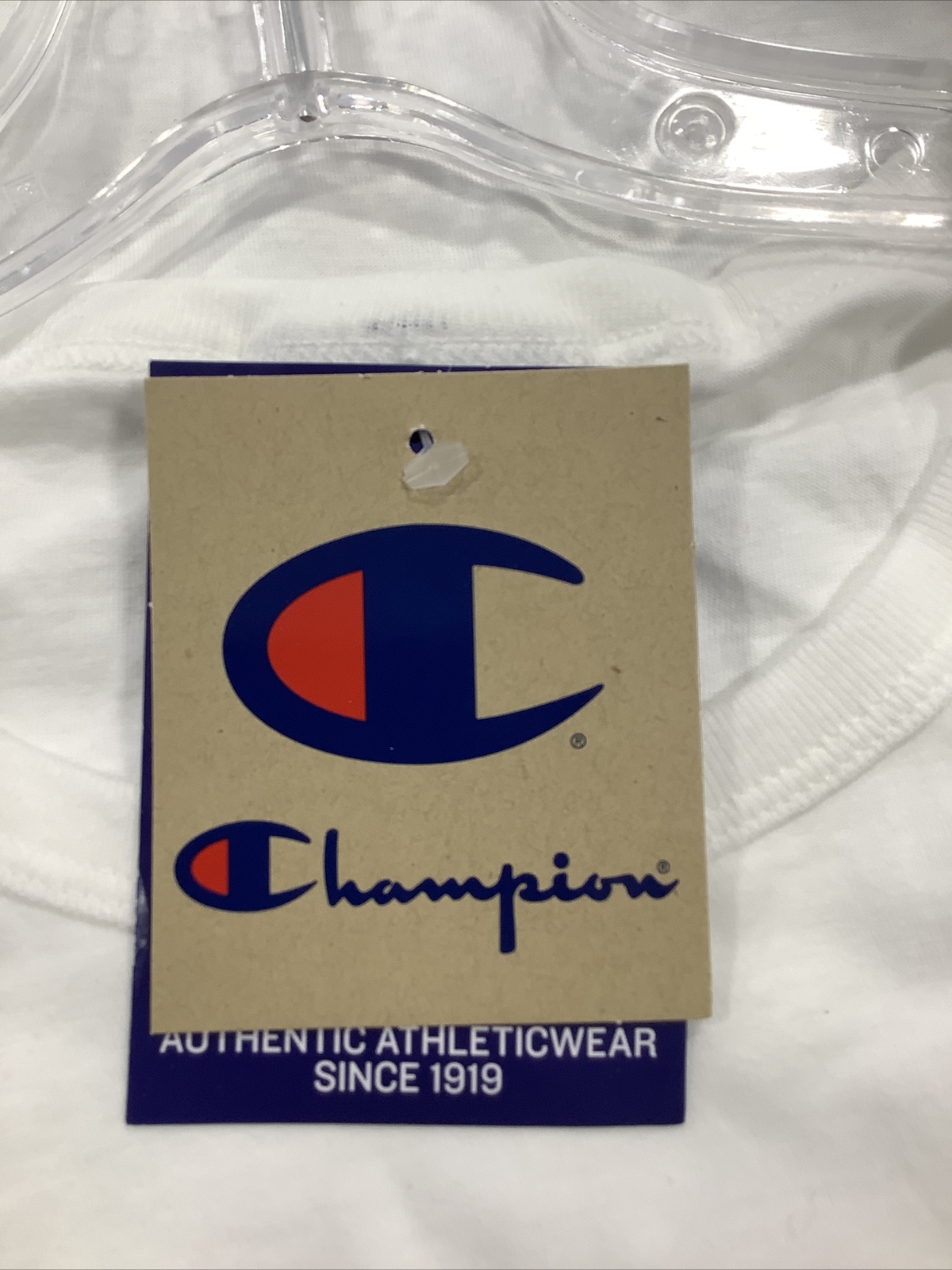 Champion Men's White T-Shirt Tee Short Sleeve Crew Neck Size Medium gallery