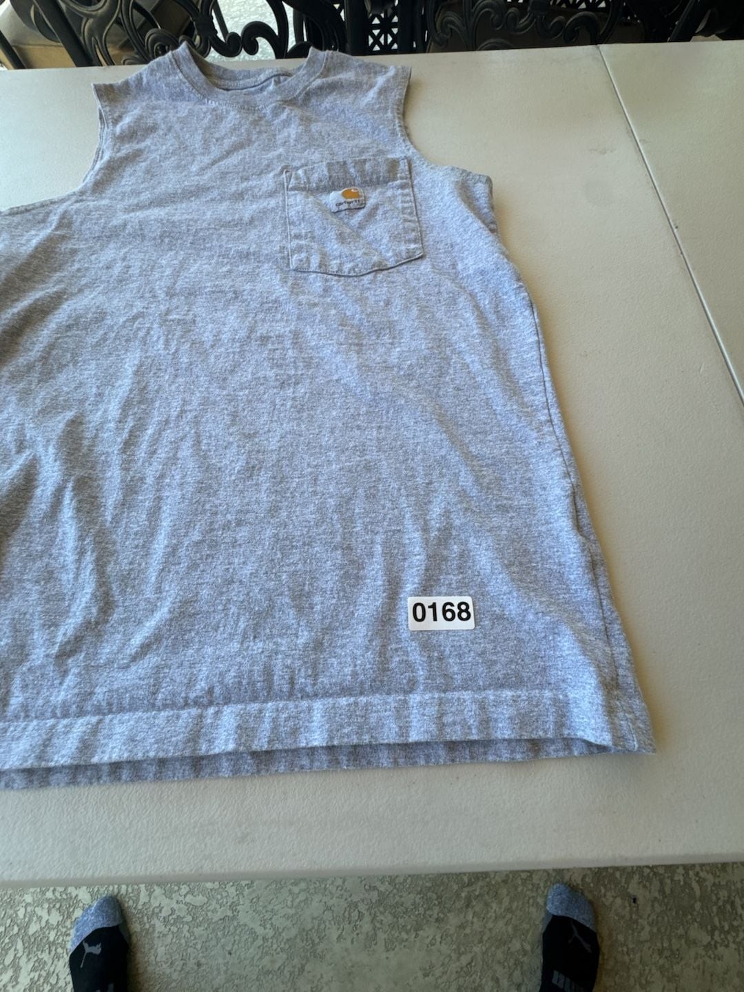 Carhartt Men's Relaxed Fit Sleeveless Pocket T-Shirt Heather Gray gallery