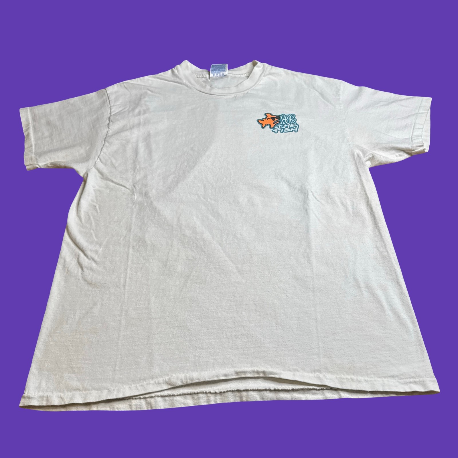 Bob The Fish T Shirt XL White Cotton Fish Portrait Graphic Novelty Vintage Y2K gallery