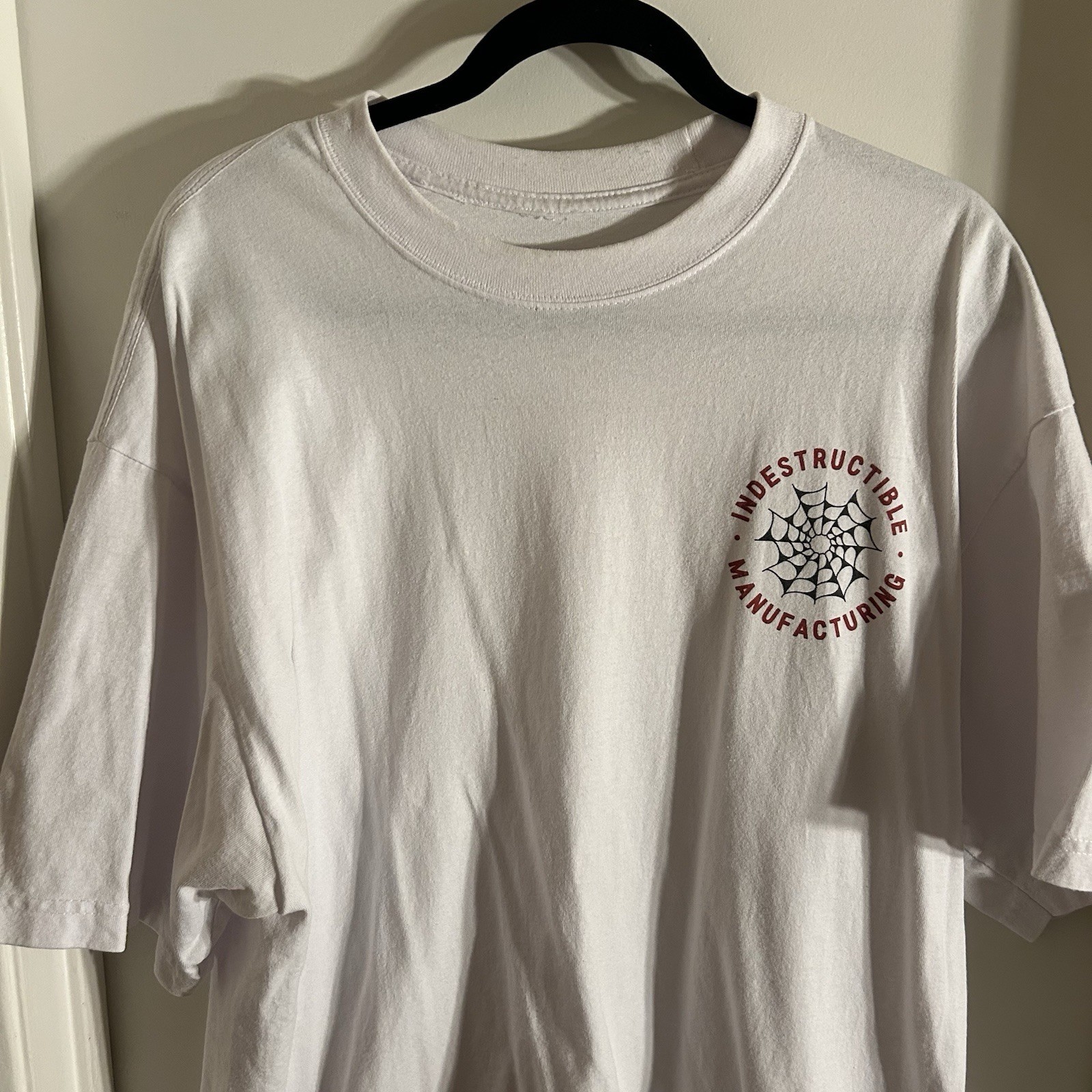 Indestructible MFG XL Heavyweight White Spiderweb Graphic Short Sleeve T gallery