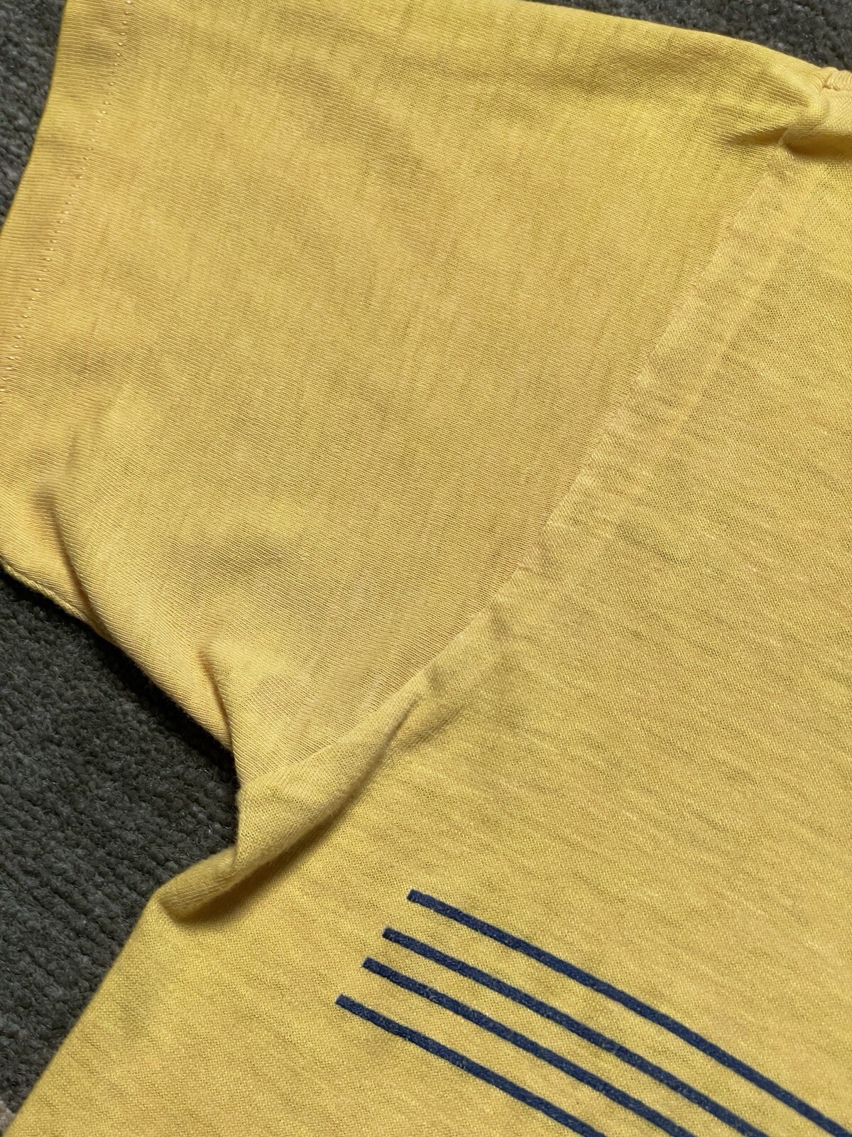 Vintage ASICS Tiger Shirt 70s 80s Yellow Distressed Thin Medium Onitsuka gallery