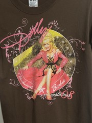 Vintage 2008 Dolly Parton Backwoods Barbie Tour T Shirt Brown Pink Size Small