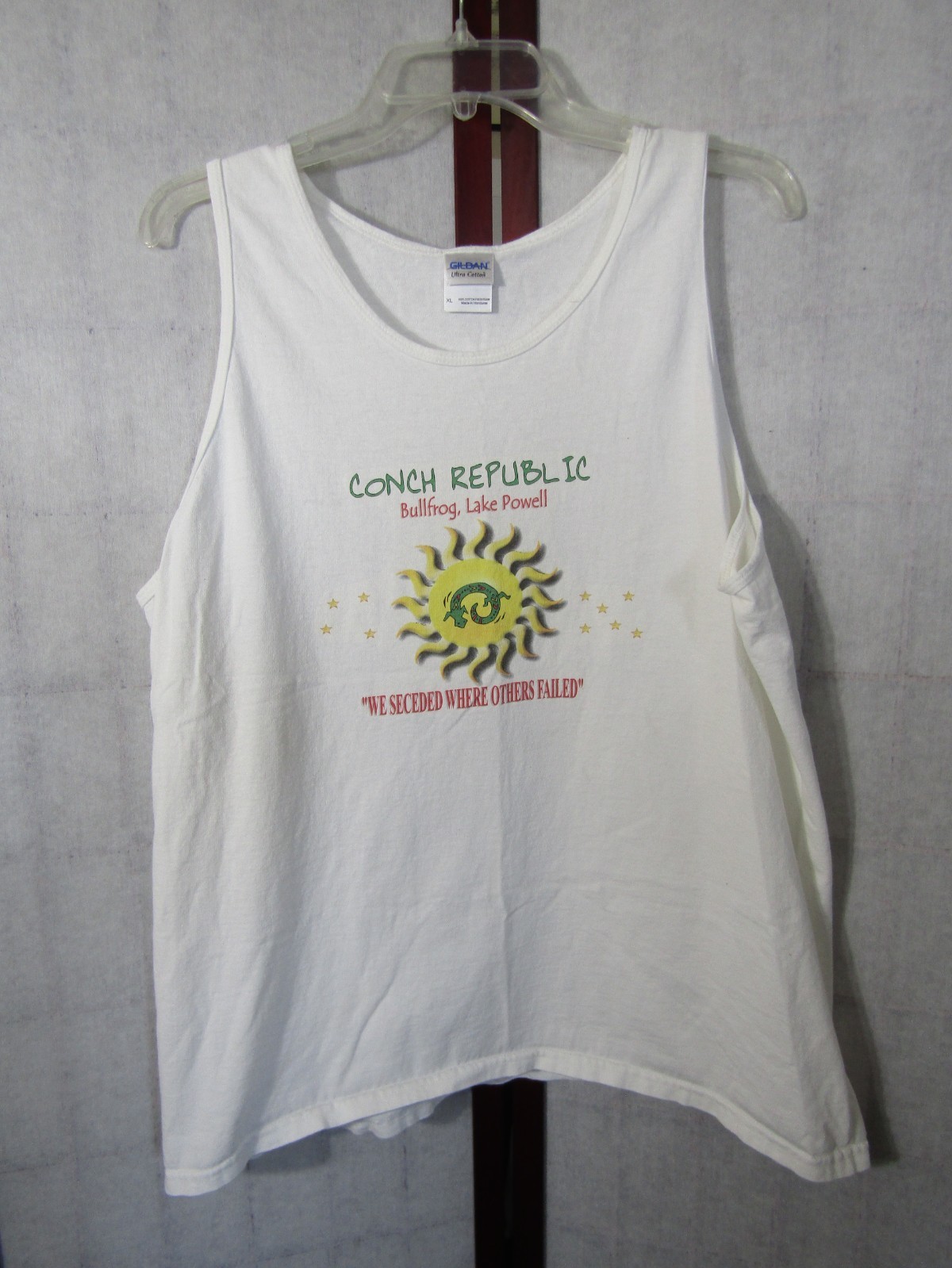 Conch Republic Bullfrog, Lake Powell White Ultra Cotton Tank Men's XL gallery