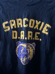 Gildan Heavy Cotton Sarcoxie D.A.R.E. Bear Graphic Black Men’s T-Shirt M