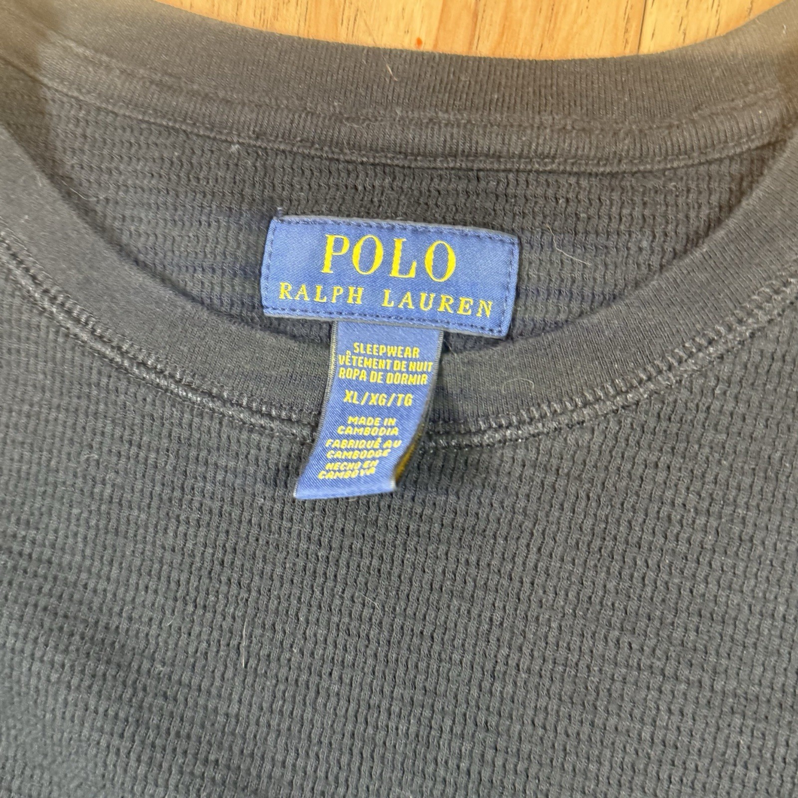 Polo Ralph Lauren Formal Bear Thermal Shirt Mens XL gallery