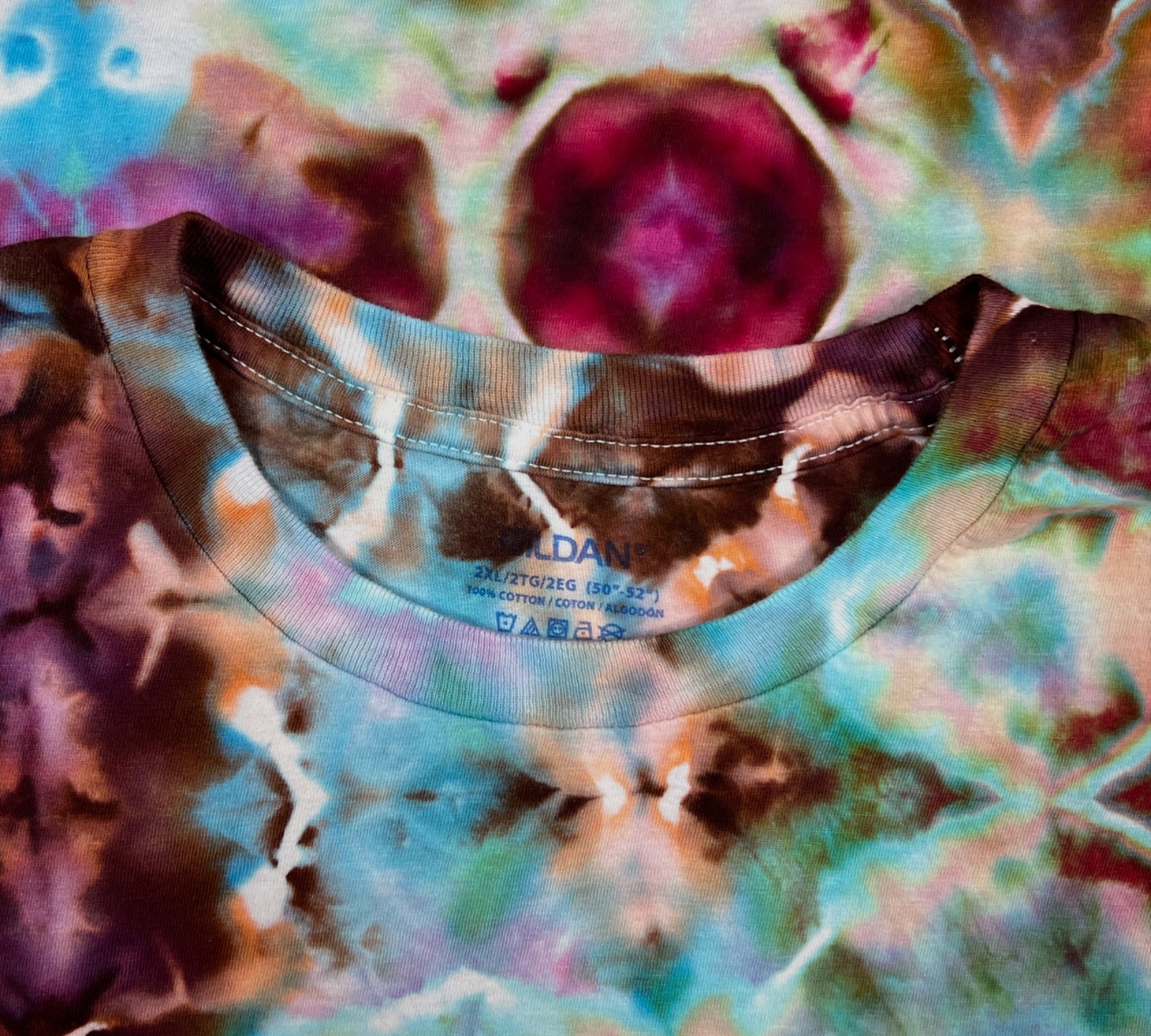 Handmade Ice Tie Dye T-Shirt 2XL Mens Womens Soft Cotton Glitch gallery