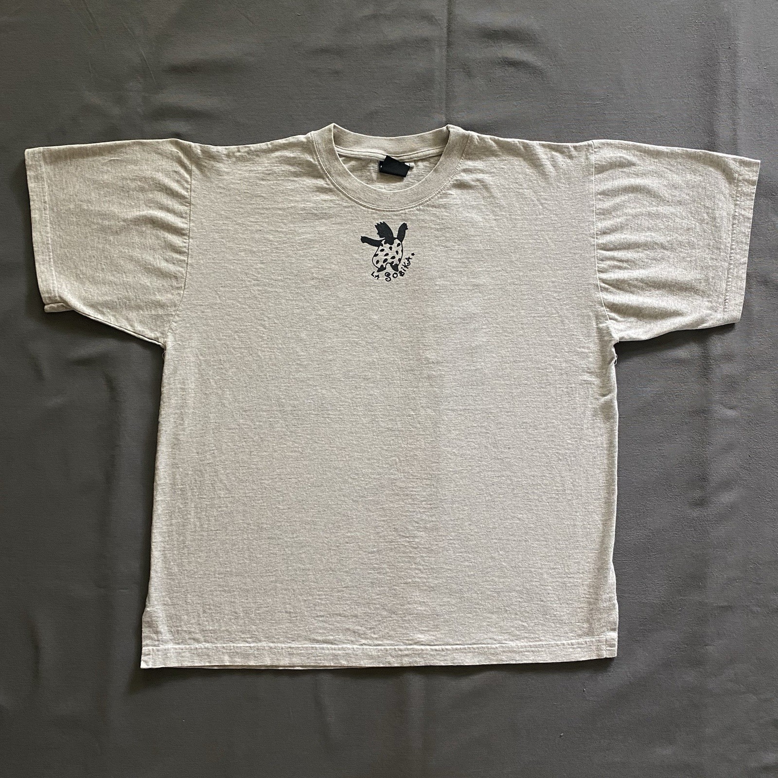 Vintage 1990s La Sobika T Shirt Mens L Gray Mora Mora Madagascar Holidays 90s gallery