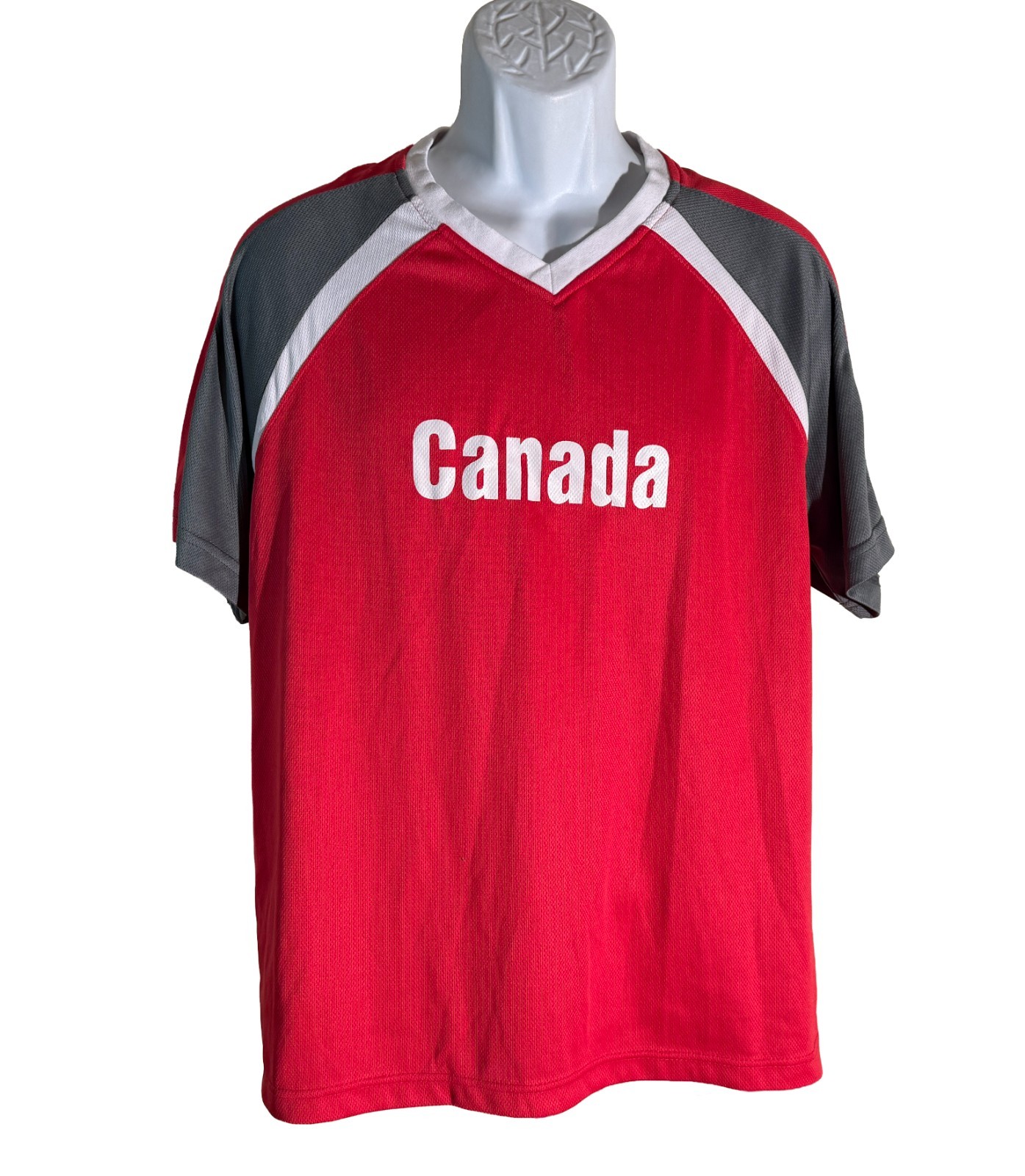 CANADA USA Sevens Rugby Short Sleeve Pullover Shirt Red Medium gallery