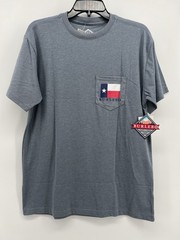 Burlebo Make America Like Texas Tee Men’s Heather Gray Short Sleeve Graphic XL